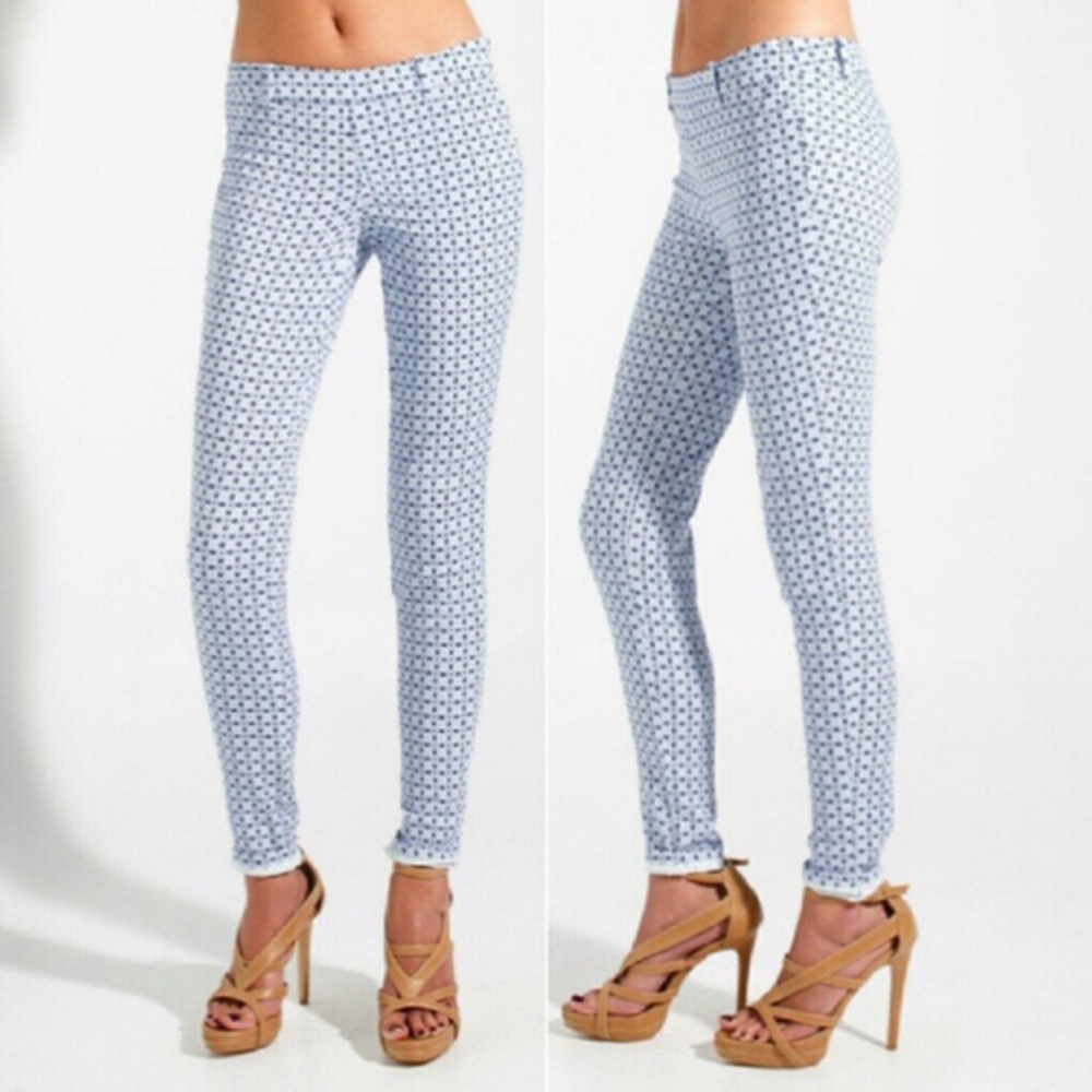 Joie White & Blue Consuela Blue Haven Skinny Pants